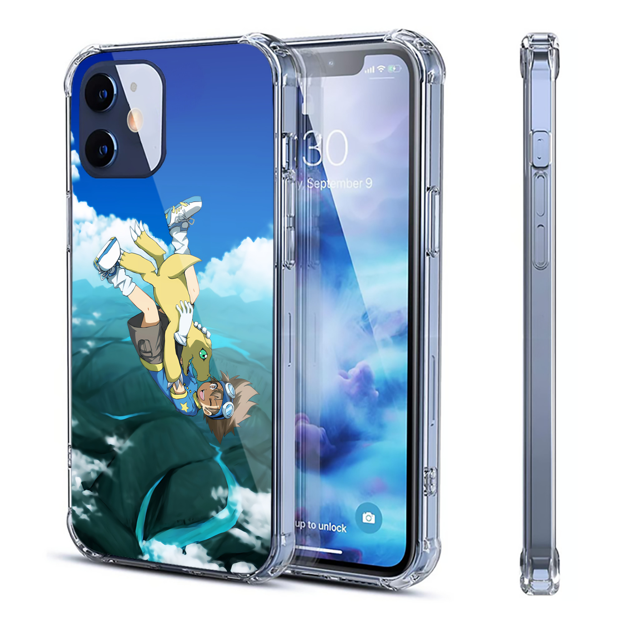 （画像用） Digimon デジタルモンスター/デジモン 【iPhone 12シリーズ対応】透明スマホケース（クリアソフトケース）